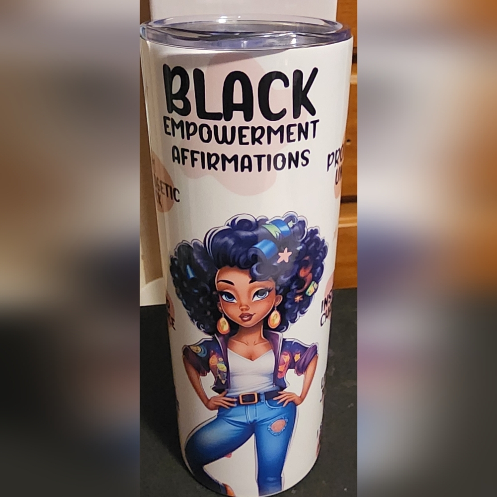 Black Empowerment Affirmations Tumbler